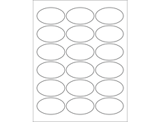 2.5x1.5 oval labels  62743