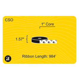 1.57" x 984' Thermal Transfer Ribbon - 1" Core