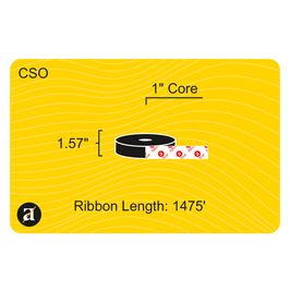 1.57" x 1476' Thermal Transfer Ribbon - Wax & Resin - 1" Core