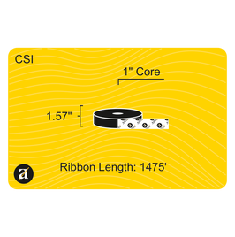 1.57" x 1476' Thermal Transfer Ribbon - Coated Side In - 1" Core