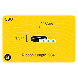 1.57" x 984' Thermal Transfer Ribbon - Resin - 1" Core