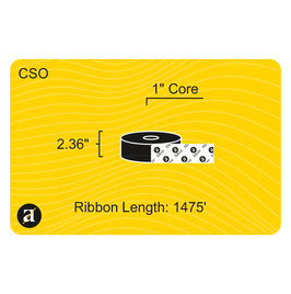 2.36" x 1476' Thermal Transfer Ribbon - 1" Core