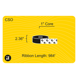2.36" x 984' Thermal Transfer Ribbon - 1" Core