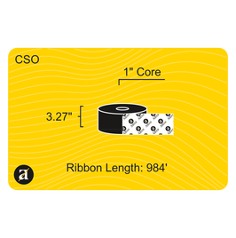 3.27" x 984' Thermal Transfer Ribbon - 1" Core