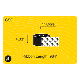 4.33" x 984' Thermal Transfer Ribbon - 1" Core