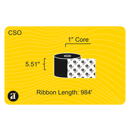 5.51" x 984' Thermal Transfer Ribbon - 1" Core