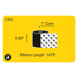 6.85" x 1476' Thermal Transfer Ribbon - 1" Core