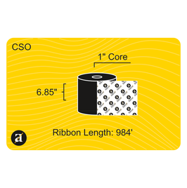 6.85" x 984' Thermal Transfer Ribbon - 1" Core