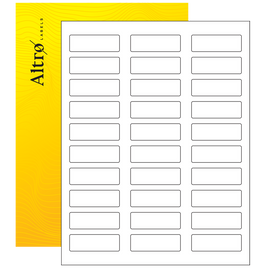 2.25" x 0.75" Weatherproof Rectangle Labels - Gloss Laser