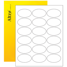 2.5" x 1.5" Weatherproof Oval Labels - Gloss Inkjet