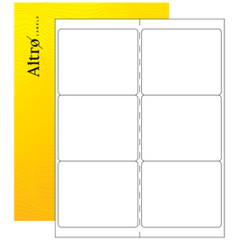 4" x 3.33" Rectangle Labels - Gloss Inkjet