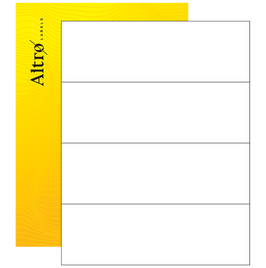 8.5" x 2.75" Weatherproof Rectangle Labels - Gloss Laser