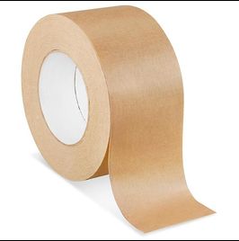 Pressure Sensitive Kraft Paper Tape - 7 Mil, 3" x 60 yds, Brown