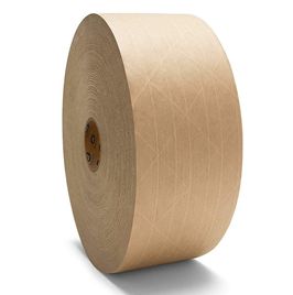 Reinforced Gummed Kraft Paper Tape - 7 Mil, 3" x 200 yds, Brown