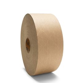 Reinforced Gummed Kraft Paper Tape - 7 Mil, 3" x 150 yds, Brown