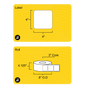 4" x 4" Removable Direct Thermal Label - 3" Core