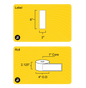 2" x 6" Removable Direct Thermal Label - 1" Core