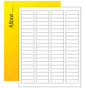 1.75" x 0.5" Fluorescent Orange Rectangle Labels