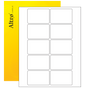 3" x 2" Fluorescent Yellow Rectangle Labels