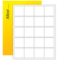 2" x 2" Fluorescent Yellow Square Labels