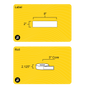 2" x 8" Weatherproof Rectangle Roll Labels - Gloss Inkjet - 3" Core