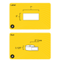 3" x 7" Weatherproof Rectangle Roll Labels - Gloss Inkjet - 2" Core