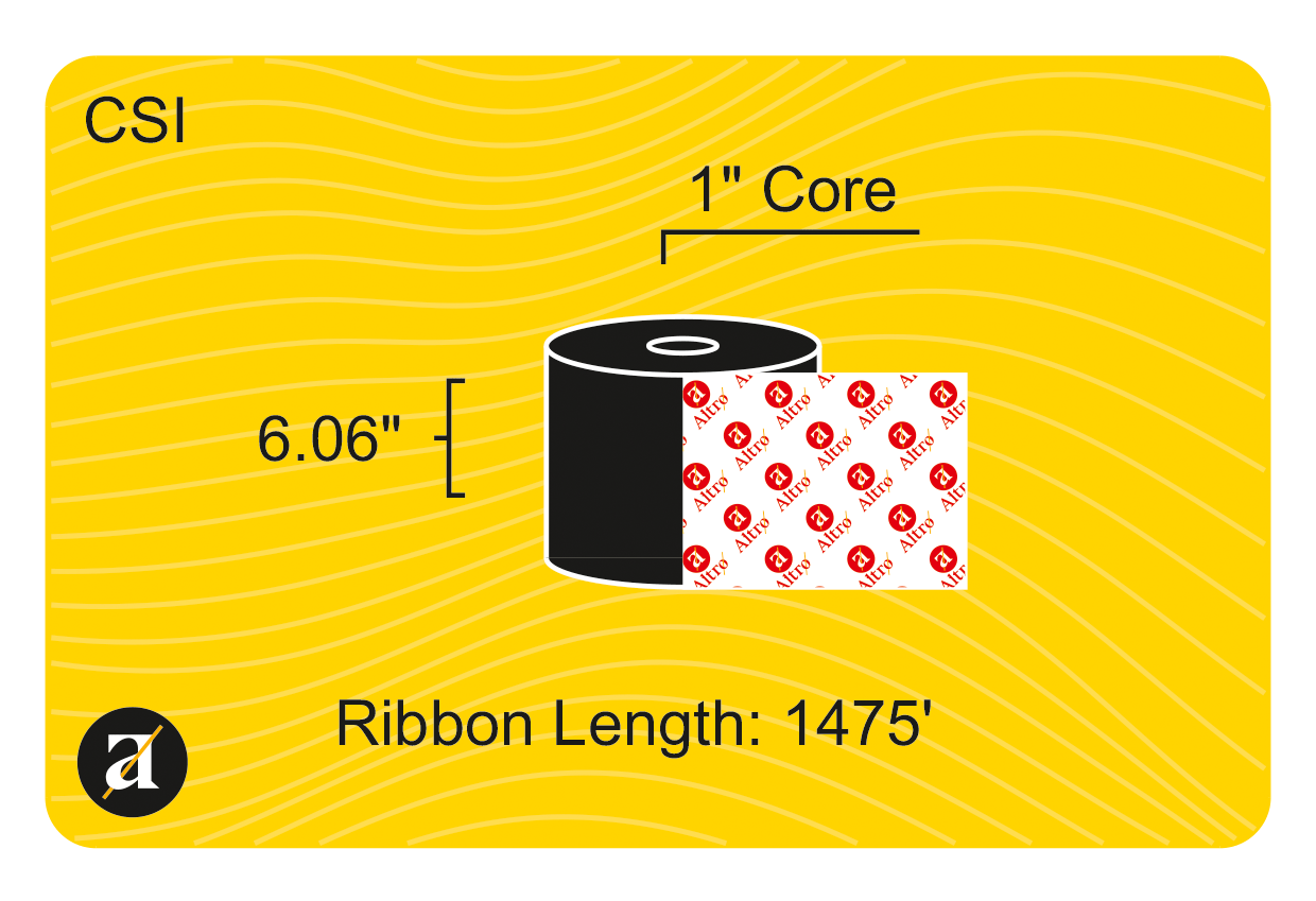 6.06x1476 Thermal Transfer Ribbon - Coated Side In - Wax & Resin - 1 ...