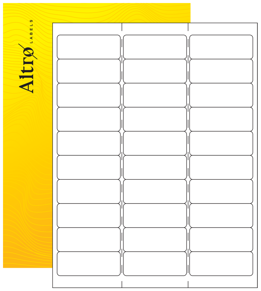 2.625x1 Fluorescent Yellow Rectangle Labels | Altro Labels