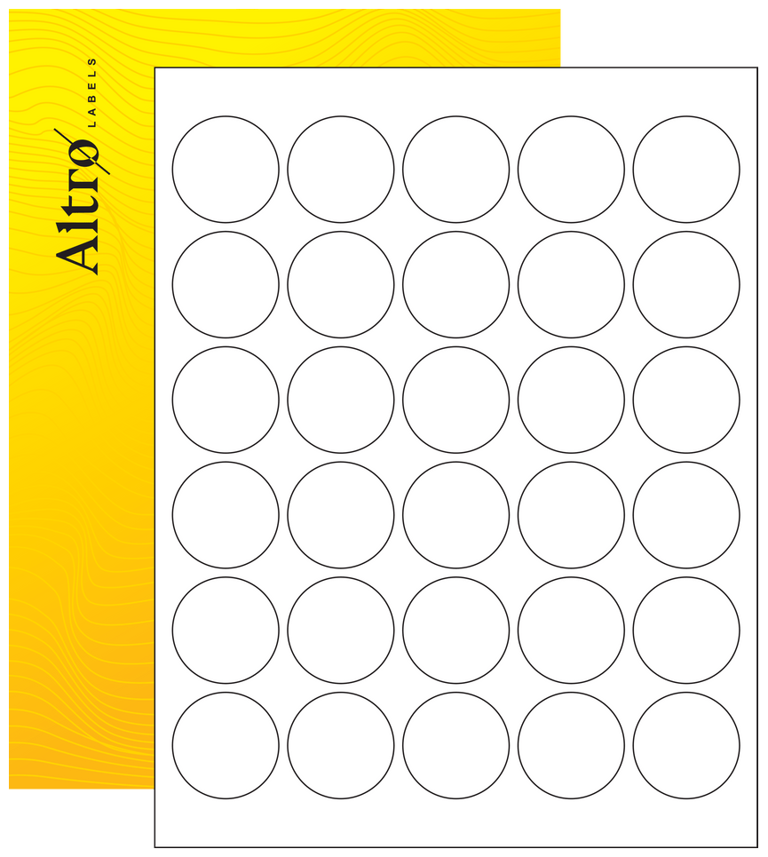 15 Fluorescent Orange Circle Labels Altro Labels 3948