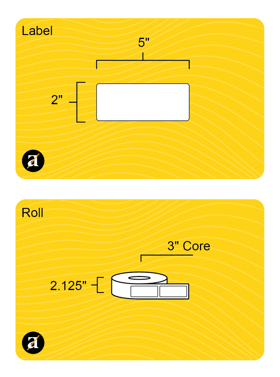 2x5 Rectangle Labels - Gloss Inkjet | Altro Labels
