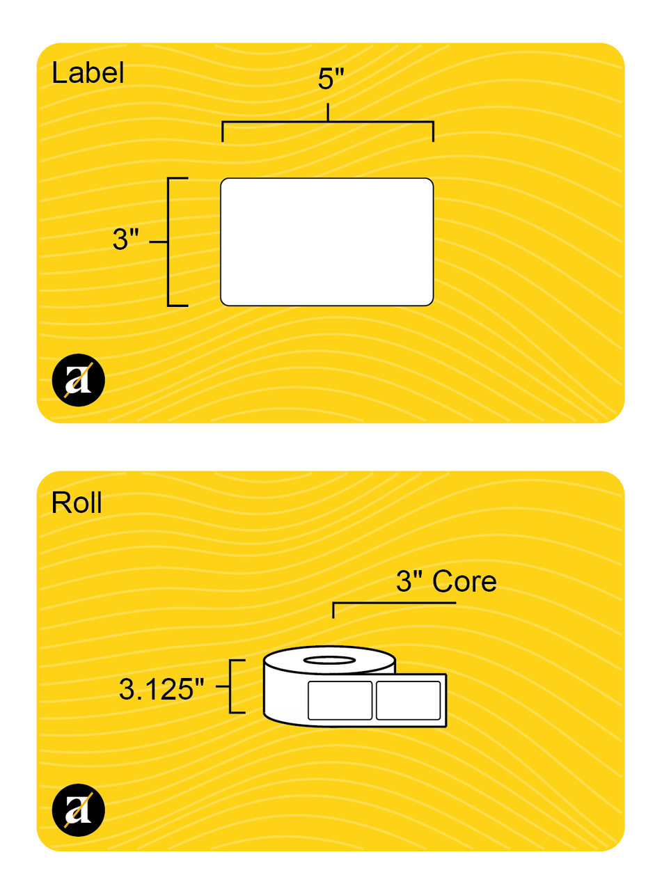 3x5 Rectangle Labels - Gloss Inkjet | Altro Labels